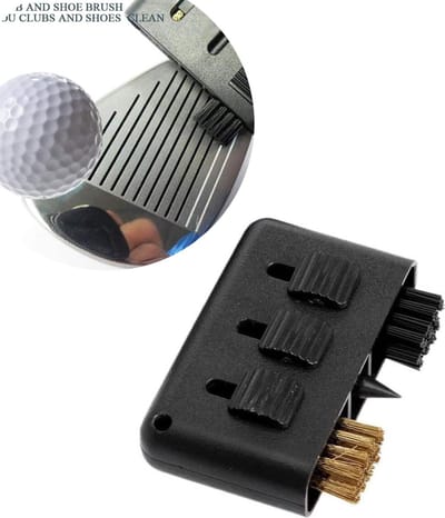 Golf schoonmaakborstel - Golfclub borstel - 3 in 1 compact - Golfbalcleaner - Golf schoonmaakborstel - Golfaccesoires - Golftrainingsmaterialen - trolleyaccesoires - Golfset - Golfclubaccesoires
