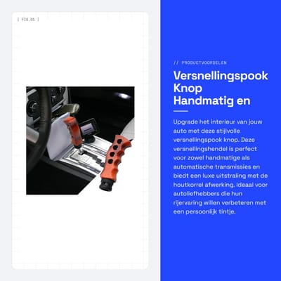 Dailygoods- Versnellingspook Knop - Geschikt voor Handmatige/Automatische Transmissie - Hars/Aluminiumlegering - Inclusief Schroeven/Sleutel - Afmetingen 13x5x2,5 cm - Gewicht 210g - Schakelknop