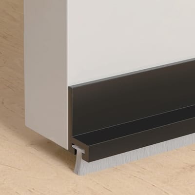 Draai- en tochtstrip voor deuren van 100 cm, wit, silicone onderdeur voor bescherming tegen kou, vocht en geluid