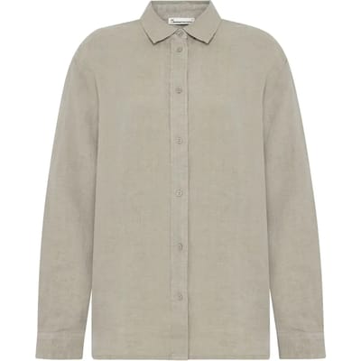 Dameshemd met lange mouwen KnowledgeCotton Apparel Loose Linen