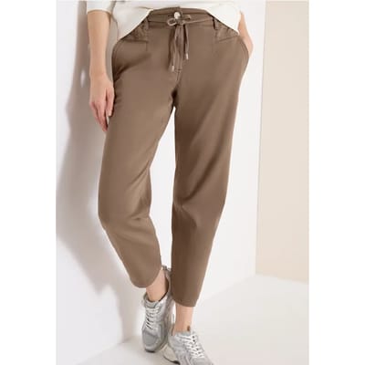Mid Waist Slim Legs broek in Loose Fit