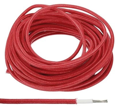 Elektronische 15AWG Draad 9.8 Voeten - Geïsoleerde Siliconen Kabel voor Lampen, Boilers en Verwarmers - Rood