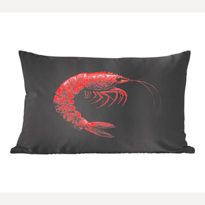 Sierkussens - Kussentjes Woonkamer - 60x40 cm - Garnaal - Rood - Dieren