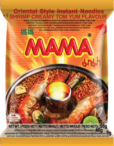 Mama Instant Noedels Tom Yum Garnalen-Room Jumbo Pack 20 x 90 g