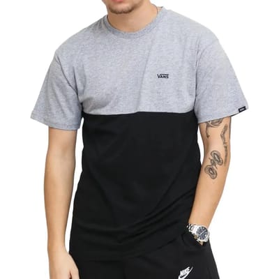 Men’s Short Sleeve T-Shirt Vans Colorblock Black Grey