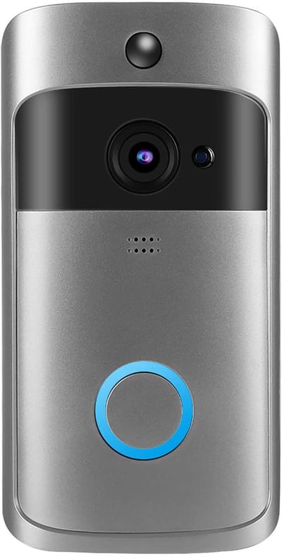Allecto - Videodeurbel - Draadloze Deurbelcamera - Bewegingsdetectie - Smart - Nachtzicht - Huisbeveiliging - Batterijdeurbel