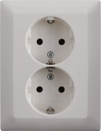 Busch-Jaeger Bal inbouw contactdoos polar wit 2-voudig randaarde
