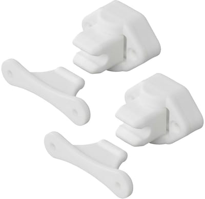 ProPlus Deurvanger - 2x - wit - kunststof - deurstopper - voor deur/camper/caravan