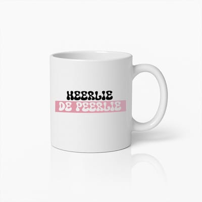 Grappige Quote Mok – Heerlie De Peerlie Nederlandse Humor Koffiebeker voor Ontspannen Momenten