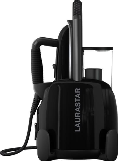 Laurastar Lift Plus Ultimate Black Stoomstrijkijzer, 3-in-1 Strijkstation, dat je kleding ontvouwt, Strijkt en reinigt, Hygiënische Stoom, Afneembare watertank, Groenicaal Strijken, Auto oprolling