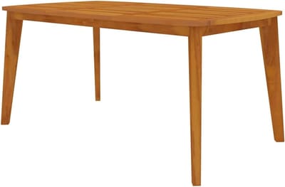 Tuintafel Hout - Buiten Eettafel - Genieten Buiten - Massief Acaciahout - 160x90x75 cm - Natuurlijk