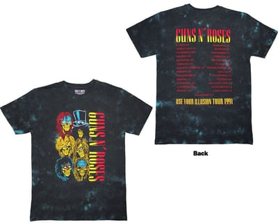 Guns N' Roses - UYI Tour '91 Heren T-shirt - S - Zwart