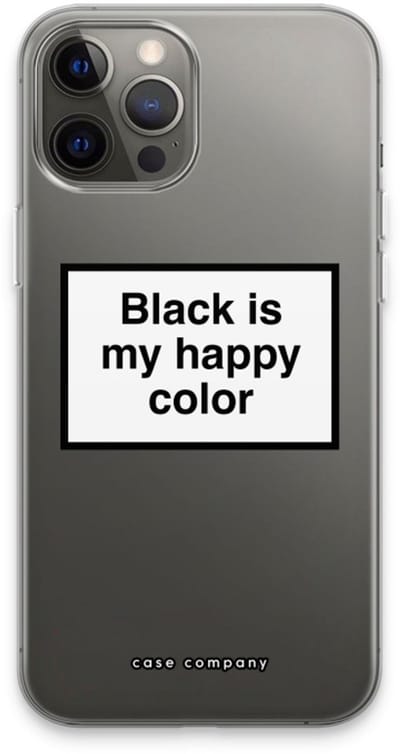 Case Company® - Hoesje geschikt voor iPhone 13 Pro Max hoesje - Black is my happy color - Soft Cover Telefoonhoesje - Bescherming aan alle Kanten en Schermrand