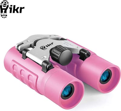 Hikr Verrekijker kinderen – BaK-4 8x21 – Compact & lichtgewicht – Junior speelgoed voor vogelspotten & buitenavonturen – Roze