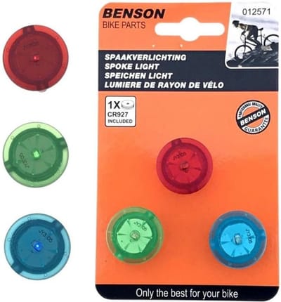 Mixkleur Spaakverlichting LED - Spaak wiel Led verlichting - Fiets Licht - Lichtsnoer Fietswiel - Fiets Wiel Licht - 20 Leds - 2 functies