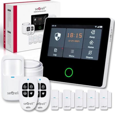 Alarm System Home WiFi and 4G GSM Alarm Dutch User Manual, 10-piece set with 4.3" Touch Screen and 1500 mAh Battery. Application for Android and iOS. Intrusion Protection, SQ4324C