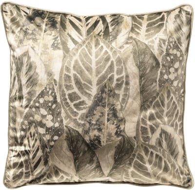 Dutch Decor RIKKE - kussenhoes 45x45 cm - bladmotief - Sage Green - groen - met rits - zonder binnenkussen