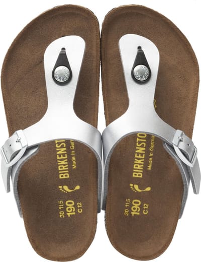 Birkenstock Jongens Slippers Gizeh Kids - Zilver - Maat 31