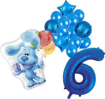Blue's Clues ballonnen pakket - 60x63cm - Folie Ballon - 6 jaar - Themafeest - Verjaardag - Ballonnen - Versiering - Helium ballon