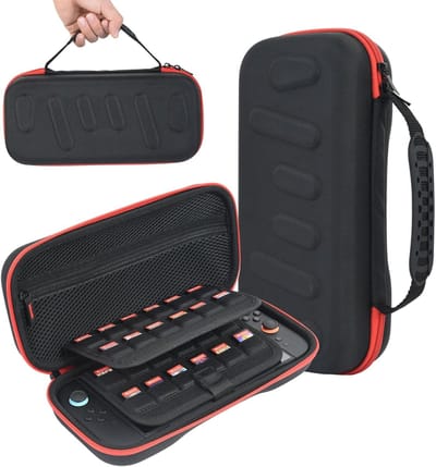 SnelShoppen - Harde Beschermhoes voor Nintendo Switch 2 (2025), Schokbestendige Draagtas met Opbergruimte voor 24 Spelcartridges en Accessoires, Ideal