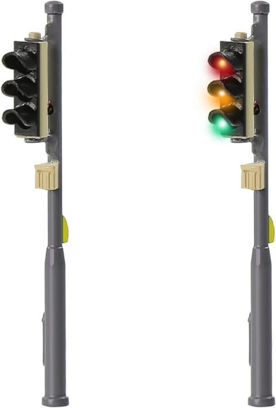 2 Stuks Model Verkeerslichten Schaal 1:87 Bouwverlichting Groen Rood Geel
