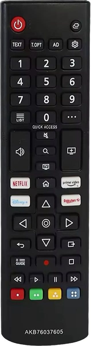 Ibley Afstandsbediening geschikt voor LG AKB76037605 - Universeel voor LG TV’s