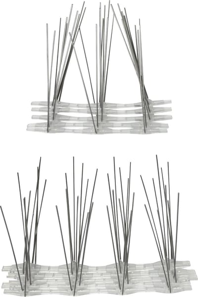 Benson Antiklimstrips vogelpinnen - 20x - metaal - 165 cm - inbraakbeveiliging - duivenpinnen