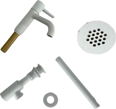 L'aqua Fonteinkraan met Sifonset Mat wit