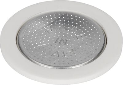 Bialetti - Aluminium Filterplaatje + 1 Siliconen Ring voor aluminium 2 kops percolators
