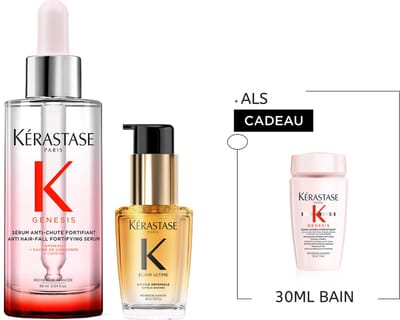 Kérastase Genesis & Elixir Ultime Duo + Cadeau - Serum 90 ml & Haarolie 30 ml + Genesis Shampoo 30ml Cadeau - Met Camelia & Arganolie - Anti-haaruitval en Anti-Frizz