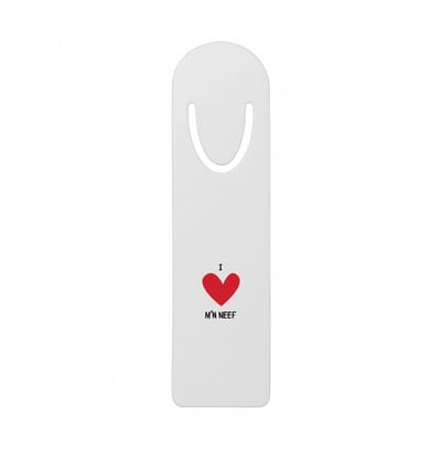 Hacebo® - Ik hou van mn neef metalen boekenlegger - Neef - De leukste neef - Cadeau voor je neef - familie - hartje Bladwijzer boekenleggers - 12.7 cm x 3.2cm