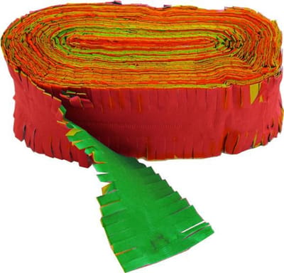Crêpepapier slinger Carnaval 2.4 mtr Rood/geel/groen brandveilig