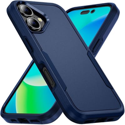 Back Cover Geschikt voor Apple iPhone 16 | Rugged Hoesje | Beschermhoes | Schokbestendige Hardcase | Shockproof | Tegen Vallen | Blauw
