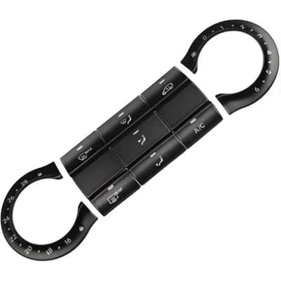 Autocollant Garniture Bouton Climatisation De Console Centrale De Voiture, Mercedes Benz Cla, C117, Gla, black