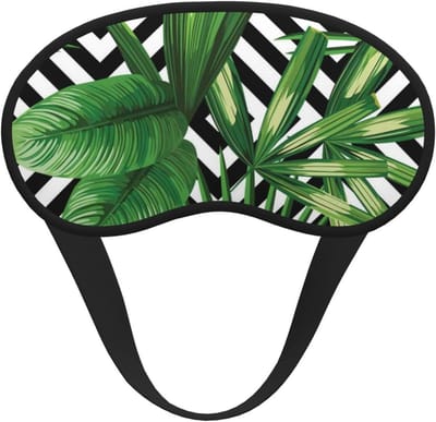 Slaapmasker - Oogmasker - Comfortabel Slapen - Perfecte Verduistering - 34 x 19.5 cm - Tropische Bladeren