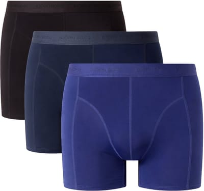 Björn Borg boxers - microfiber heren boxers lange pijpen (3-pack) - blauw - donkerblauw - zwart