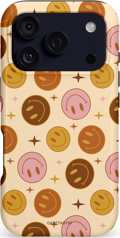 Casetastic hoesje geschikt voor Apple iPhone 17 Pro - MagSafe - Dubbellaagse bescherming - Geluk - Fashion Case - Zand Perzik Goud Lichtroze