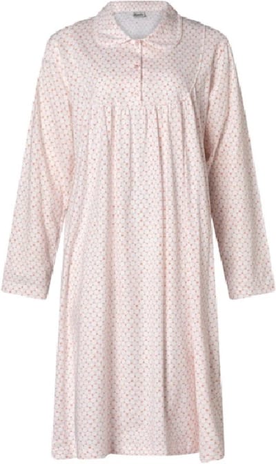 Lunatex - klassiek dames nachthemd 224133 met kraag - roze - maat S