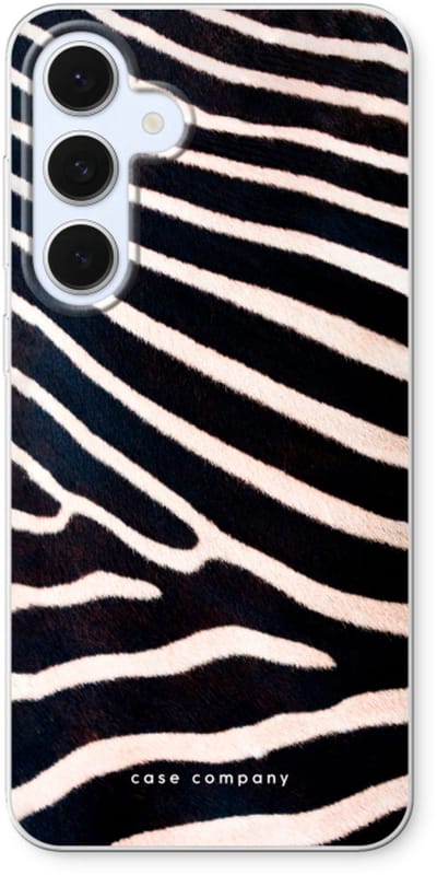 Case Company® - Hoesje geschikt voor Samsung Galaxy S24 FE hoesje - Zebra - Soft Cover Telefoonhoesje - Bescherming aan alle Kanten en Schermrand