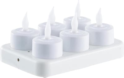 LED Theelichtjes - Nep Kaarsen - Sfeer Creëren - Oplaadbaar en Verstelbaar - 1 Set - Geel