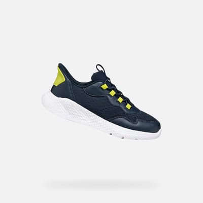 GEOX SPRINTYE FAST IN JONGENS Sneakers - MARINEBLAUW/LIMOEN - Maat 36