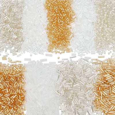Rocailles 1-6mm Gemengde Gouden en Zilveren Rocailles Buis Spacer Losse Kralen Ambachten Kralen voor Doe-Het-Zelf Armbanden Kettingen Sieraden Maken Gat