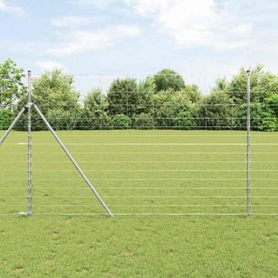 vidaXL - Weidehekwerk - Zilver - 25 - x - 1,6 - m - Gegalvaniseerd - staal