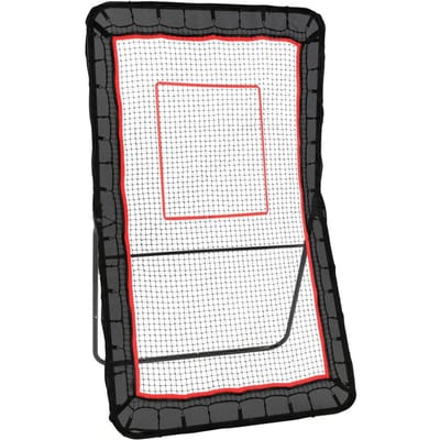 Rebondeur de Lacrosse pour Jardin, Filet de Rebond Volleyball 1,2x2,1 m, Écran d'Entraînement de Retour Baseball Softball Pitchback Throwback, Angle Réglable