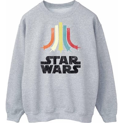 Star Wars Heren Regenboog Sweatshirt (Sportgrijs)