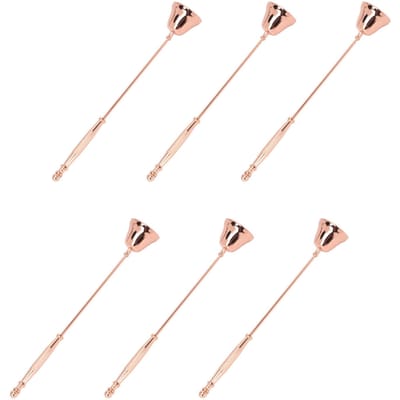 6 pièces Éteignoir à bougie Or rose Rotatif en forme de cloche Couvercle d'éteignoir à bougie avec ergonomique