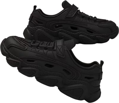 Trendy Herensandalen Zwart – Outdoor Slippers Mannen, Antislip, Slijtvast, Comfortabel, EVA Gegoten Klompen, Casual Schoenen Zomer & Strand, Maat 37