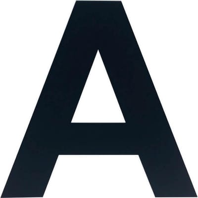 Zwart Huisnummer RVS Letter A - Huisnummer RVS Zwart 15 cm - Modern RVS Huisnummer - RVS Huisnummer Zwart A
