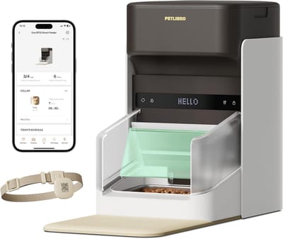 Automatische voederdispenser voor katten met RFID-technologie en smartphone app - 1-10 maaltijden