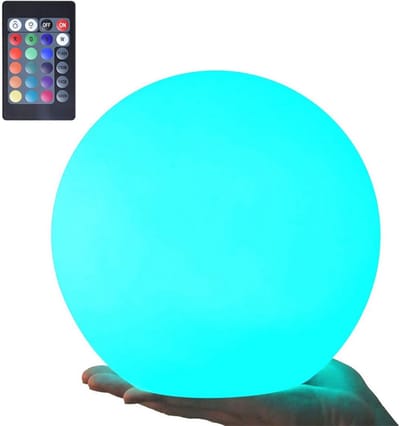 RGB LED-lamp 20,3 cm met afstandsbediening - Draadloze decoratie met oplaadbare batterij en IP65 bescherming